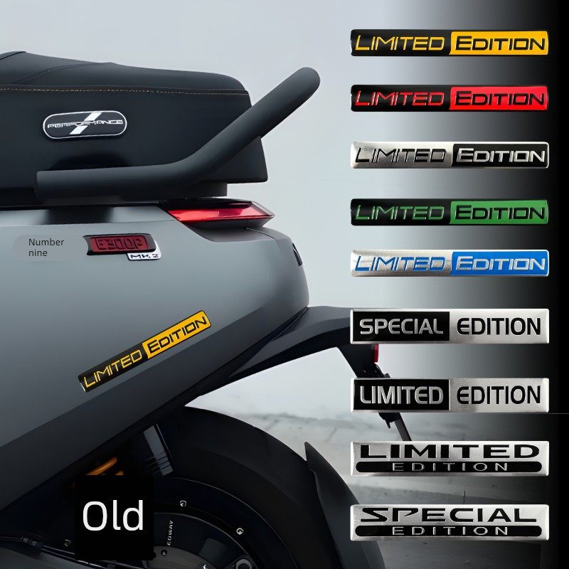 立体金属LIMITED EDITION限量版车贴九号摩托电动车身侧标装饰贴,电动车/配件/交通工具,电动车贴,淘宝优惠券,粉丝福利购,淘宝优惠卷