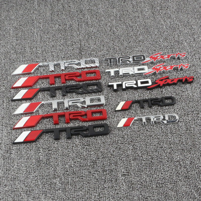 适用于凯美瑞锐志雷凌亚洲龙改装TRD车贴侧标金属车标尾标中网标