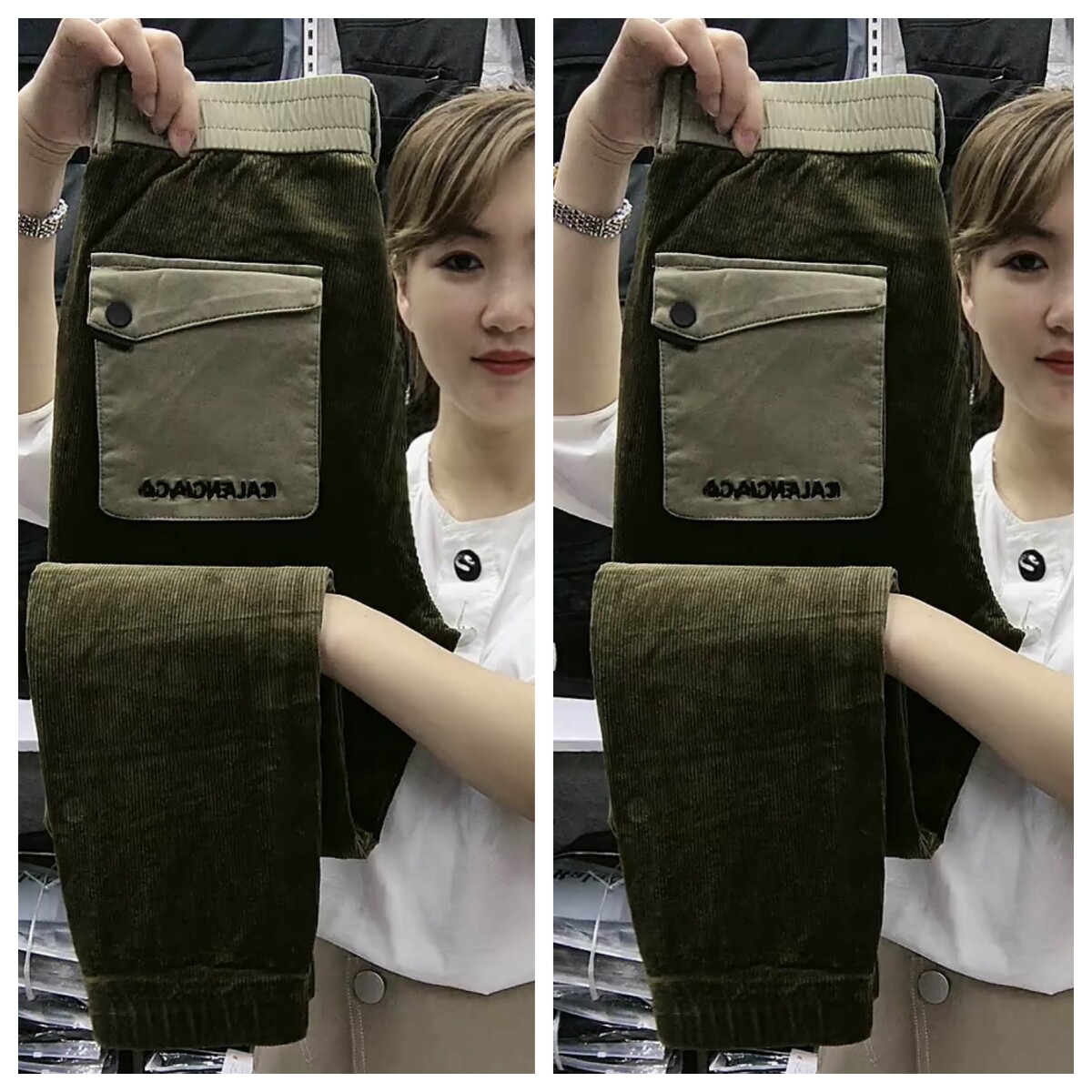 男士韩版条绒束脚秋季休闲裤