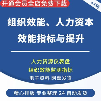 企业效能提升方案汇编投入产出