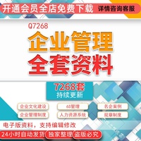 企业运营全套管理制度表格模板资料6S管理流程与系统公司文化建设合同范本绩效考核人才测评管理流程与系统等