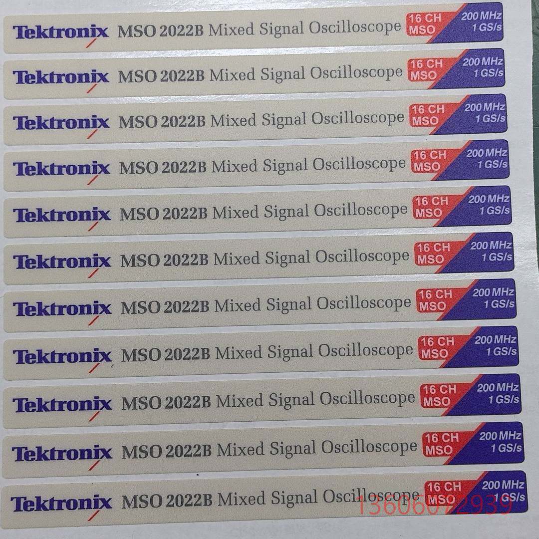 维修泰克MSO2022B示波器标签，200元一个。议价