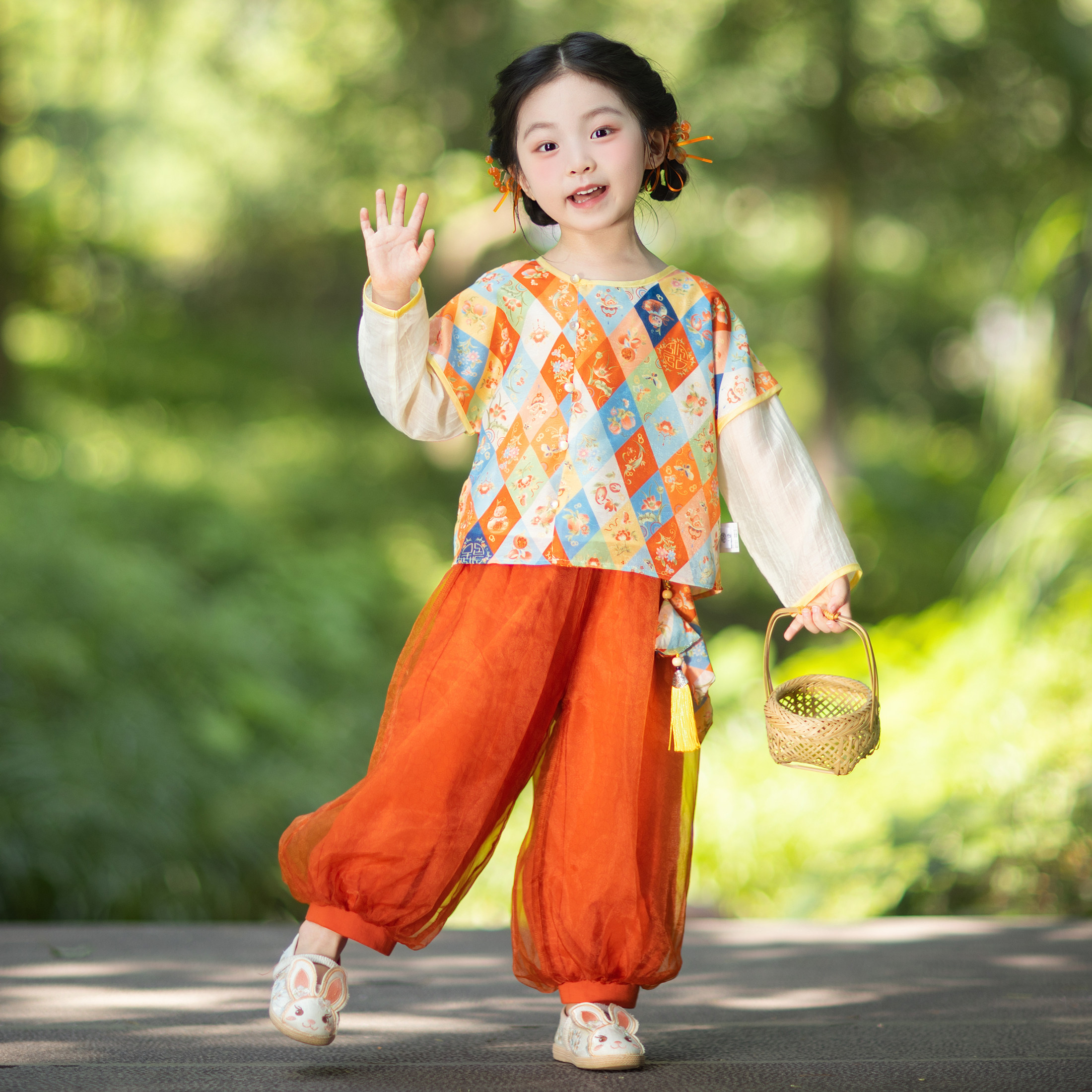 女童汉服春秋季儿童新中式唐装