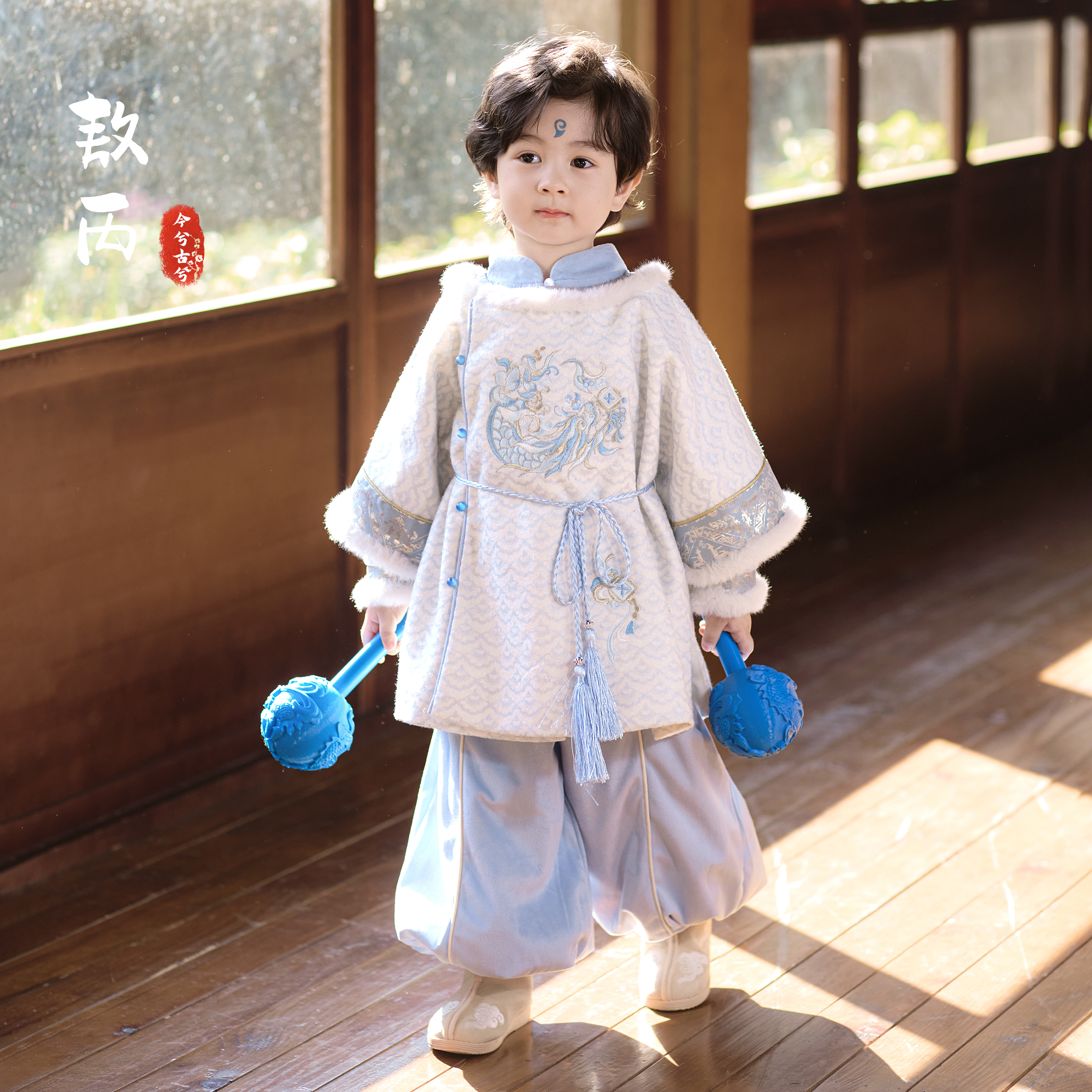 敖丙儿童cos冬季哪吒汉服