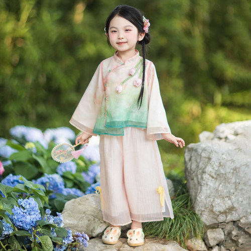 女童新中式汉服唐装中秋童装