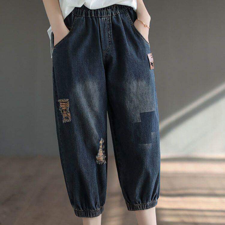 新款夏季牛仔裤女宽松百