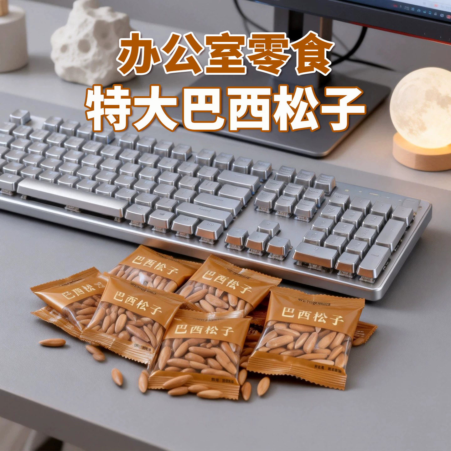 巴西松子特大级办公室零食单独小包装大颗粒阿坚果正品官方旗舰店