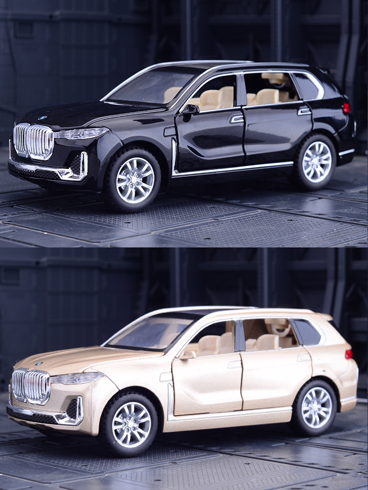 시뮬레이션 BMW X7 세단 SUV 자동차 모델 장난감 풀백 자동차 합금 자동차 모델 금속 학생 선물
