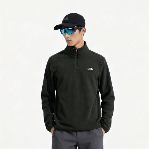 TheNorthFace北面半拉链抓绒衣男26秋冬户外保暖锁温舒适内搭8KGK