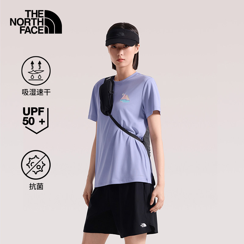 北面女款速干T恤防晒抑臭图片