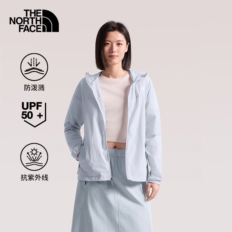 北面防泼水UPF50+防晒衣女图片