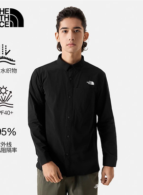 TheNorthFace北面衬衣男春秋户外运动防晒防泼水弹性长袖衬衫4NCQ
