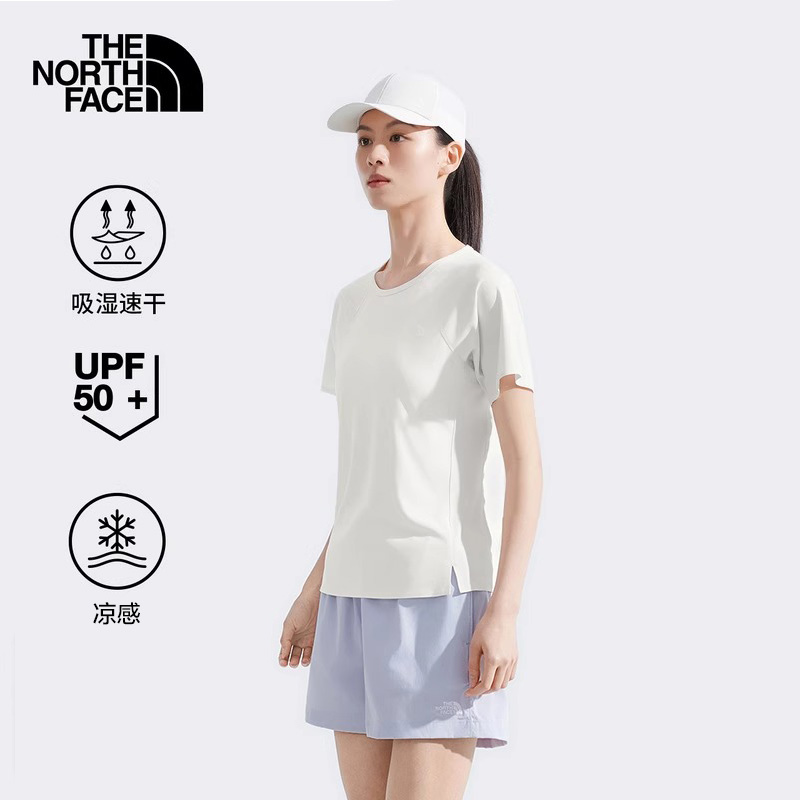 北面速干短袖女戶外涼感防曬透氣