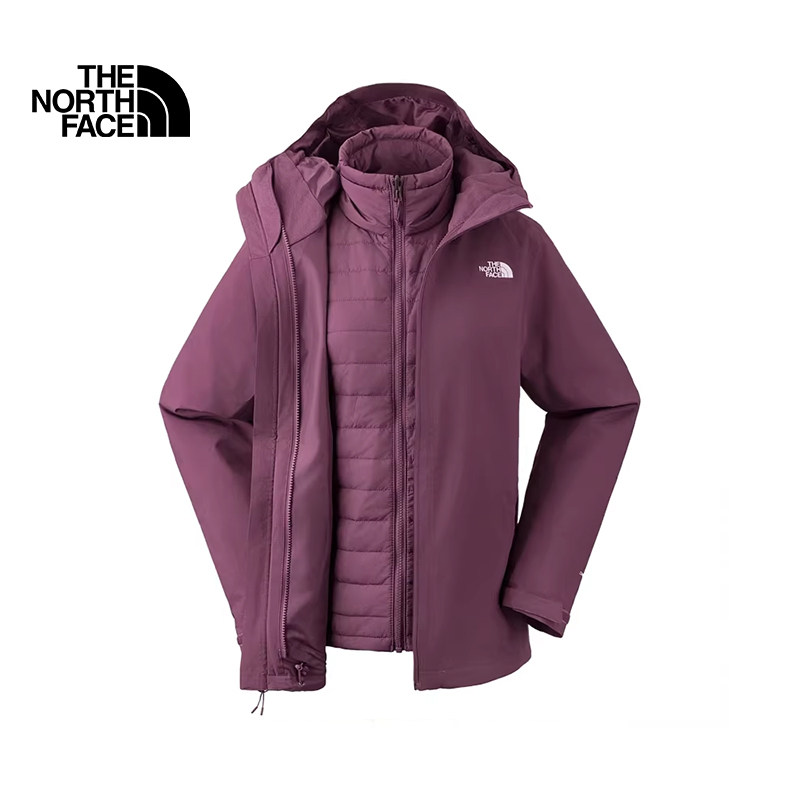 TheNorthFace北面棉服内胆三合一冲锋衣女秋冬防水硬壳外套5B1X
