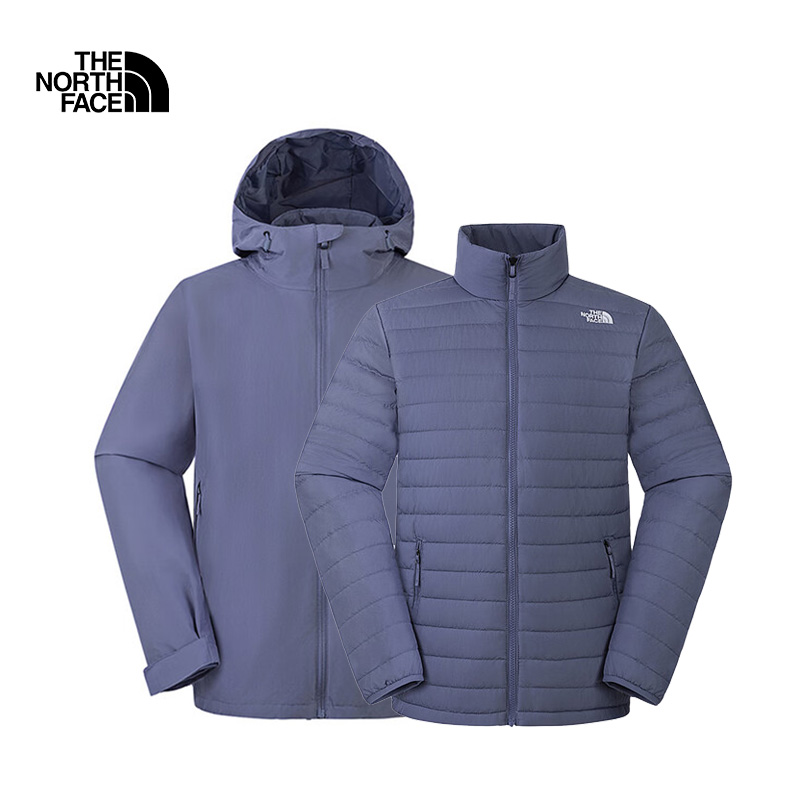 北面棉胆三合一冲锋衣男女