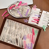 发夹随机合金发卡多巴胺刘海夹Y2K甜酷辣妹侧边夹子鸭嘴夹diy材料