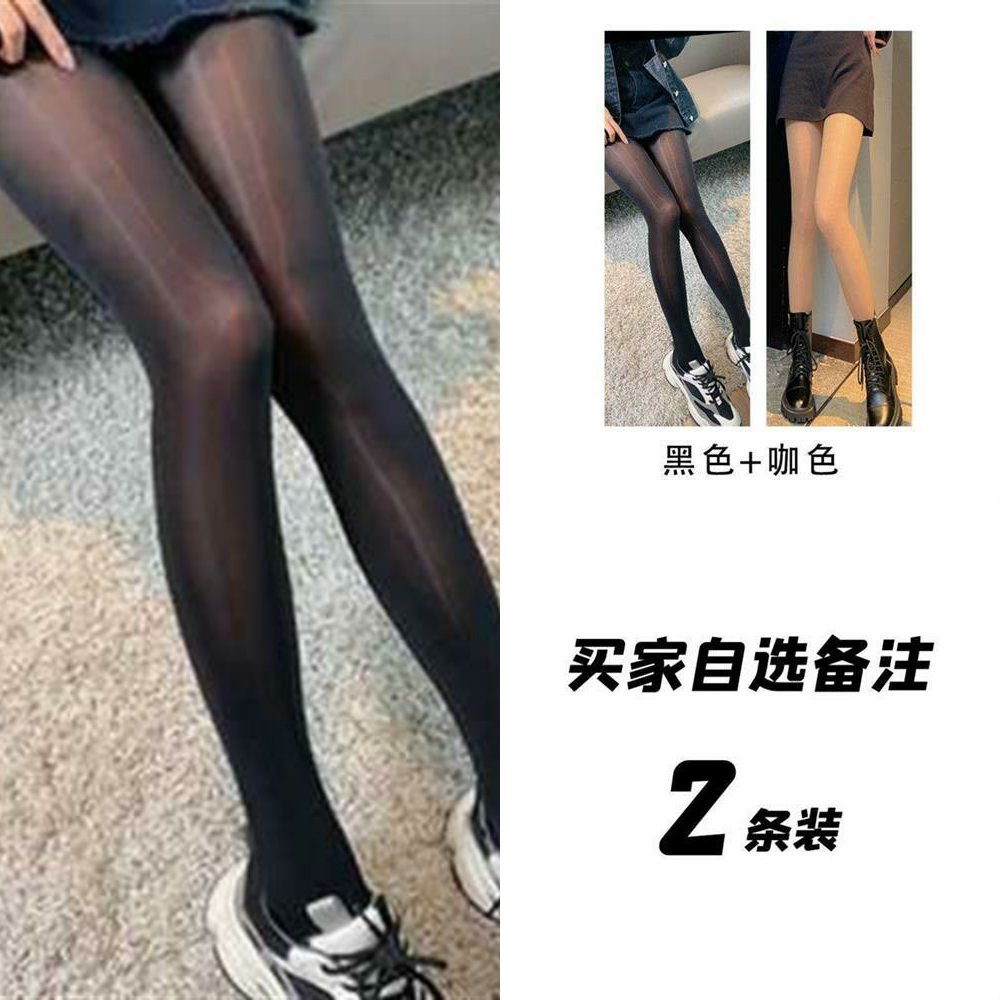 滑外穿透肤光感的连裤袜袜防勾丝