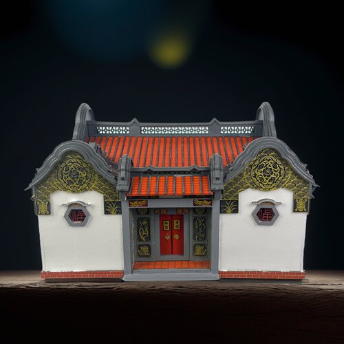 下山虎仿古厝四点金摆件