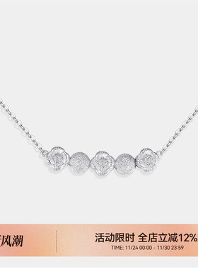 CINNLER微笑925银锁骨链项链