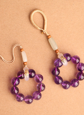 爆款平衡天然紫水晶手机