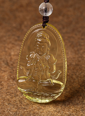 艾钰天然黄水晶大日如来