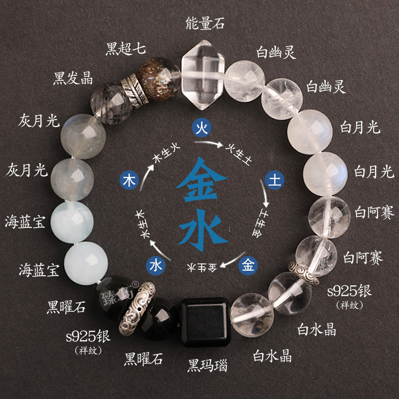 爆款五行缺喜补金水款手