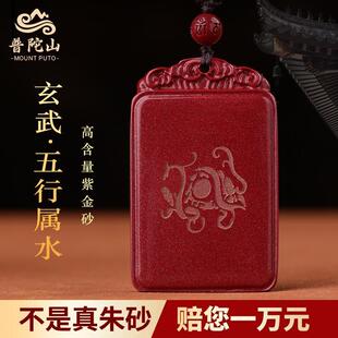 普陀山朱砂吊坠五行缺水补水饰品北方水神玄武属水挂件水泽节卦
