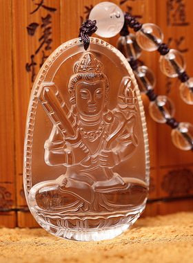 艾钰天然白水晶虚空藏菩