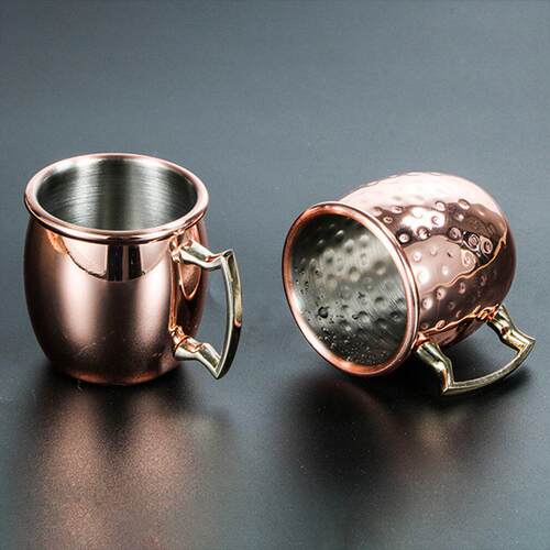 60ml Mini Hammered Moscow Mule Mug Espresso Copper Mugs Shot