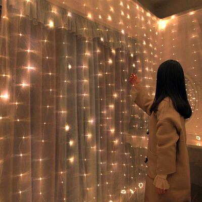 Christmas Decoration for Home 3m Curtain String Light Flash