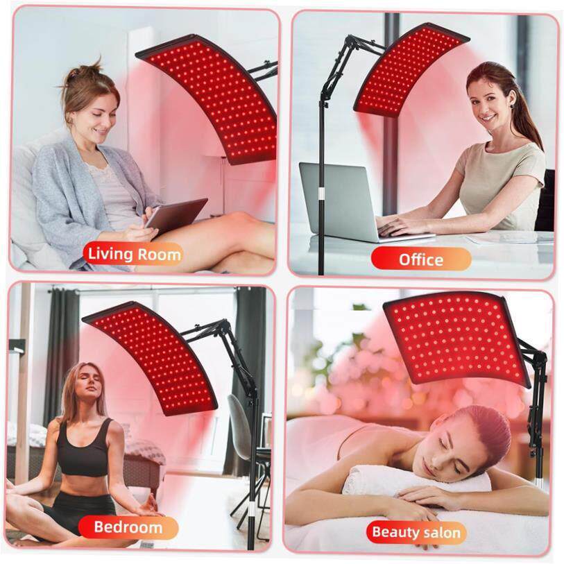 Red Infrared Light Therapy Lamp for Face and Body with Stand