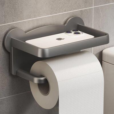Punch FreeWall Mounted Tissue Storage Rack Paper化妆室纸巾架