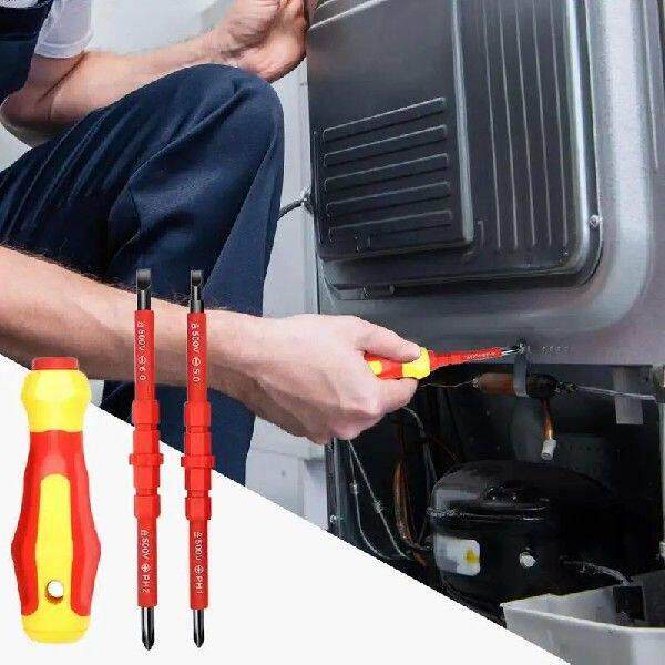 Insulated Screwdriver Electrician Repair Tool Kit Magnetic - 实物图