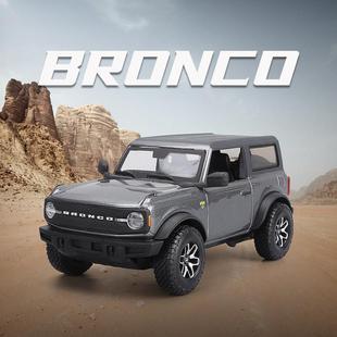 美驰图合金车仿真玩具1 24福特2021烈马Bronco Badlands模型收藏