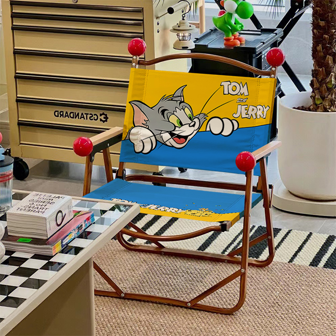 猫和老鼠露营风户外克米特椅阳台休闲椅子卡通可爱折叠椅便携式