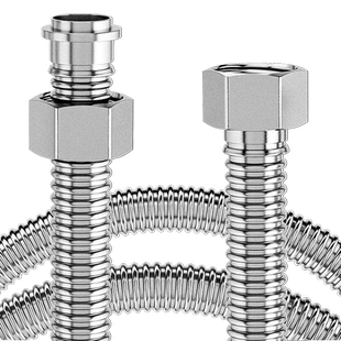 6分波纹管304不锈钢壁挂炉连接管六分波纹水管高压管暖气金属软管