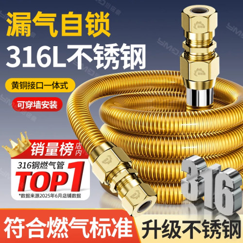 【专利防漏】漏气自锁燃气管