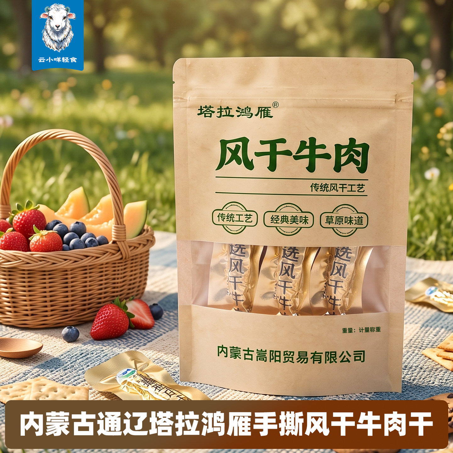 内蒙古风干牛肉干手撕原味麻辣