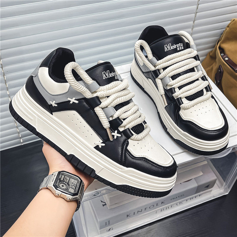 新款秋季板鞋男ins潮流百搭鞋子男厚底面包鞋XZ517-1XZ980P65，男鞋休闲鞋，星座517-1