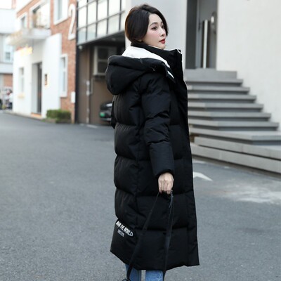 正品白鸭绒羽绒服女东北超厚长款修身过膝冬季新款中长款加厚外套