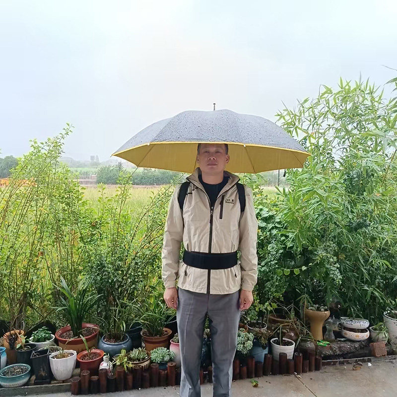 打伞神器固定器免手持解放双色背包干不用手拿伞导游旗帜遮阳