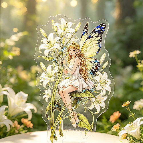 花中精灵系列PET防水贴纸包12张入 梦幻少女花朵手帐装饰素材贴画