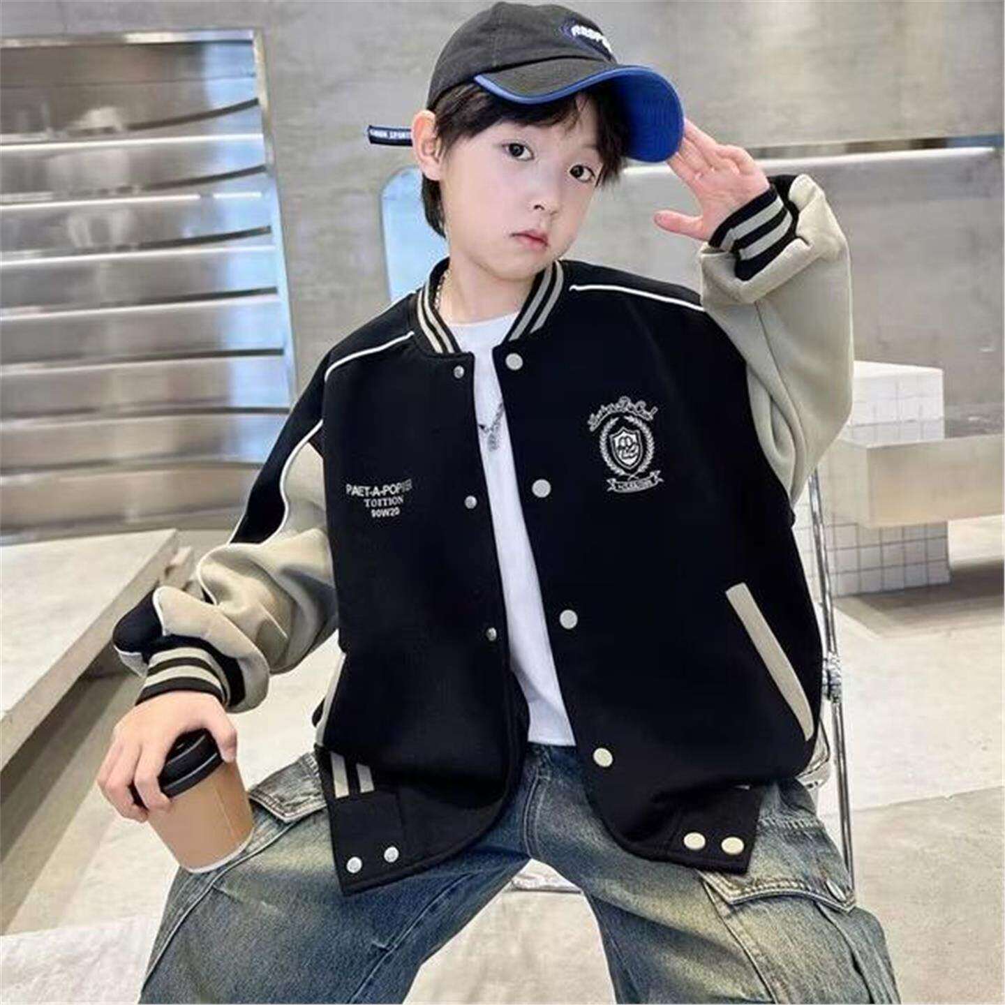 男童棒球服外套春秋款2026新款儿童夹克上衣开衫中大童男孩春季潮