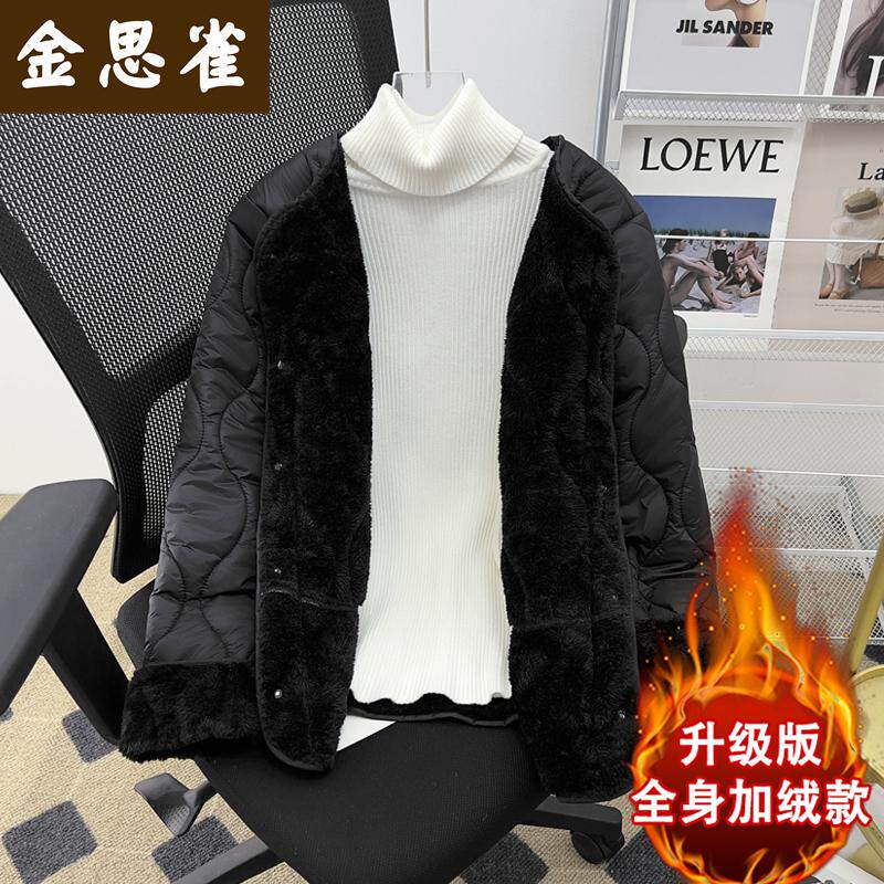 新疆西藏包邮棉服女2024年新款冬季加绒保暖羽绒棉内胆棉衣女短款