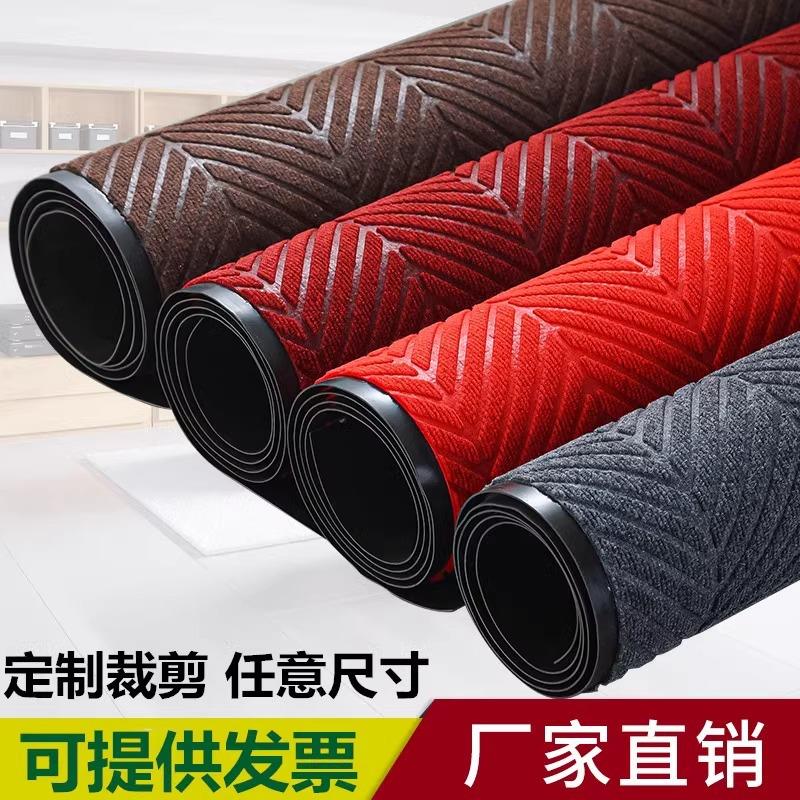 欢迎光临商场迎宾门垫入户门地垫耐脏防滑吸水高级轮胎纹商用地毯