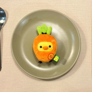 日本正版轻松熊胡萝卜鼻孔鸡毛绒挂件可爱卡通公仔玩偶钥匙扣礼物