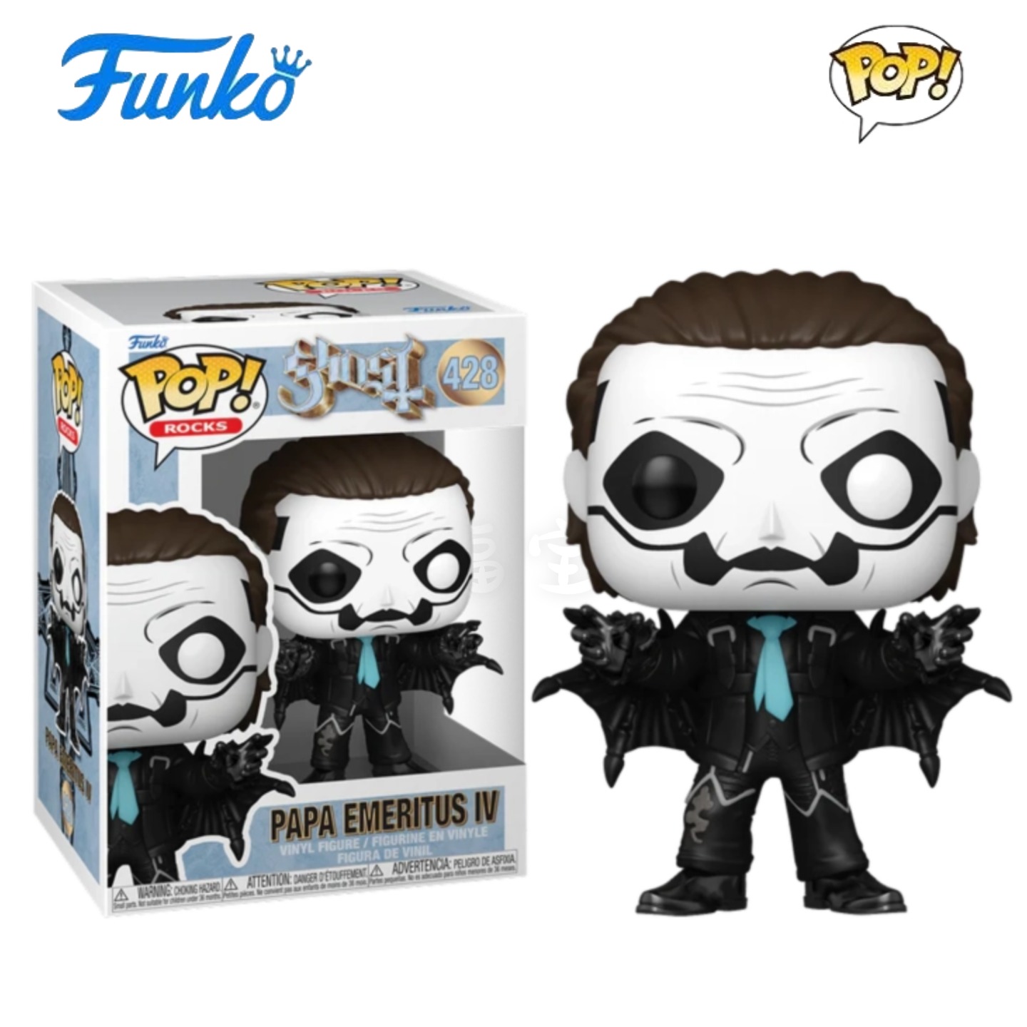 Funko PoP Ghost鬼魂乐队Papa Emeritus IV (Bat)手办公仔人偶