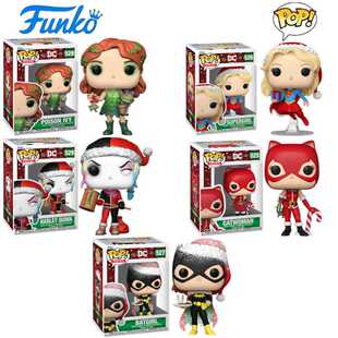 Funko POP DC圣诞节猫女哈莉女超人蝙蝠女毒藤女公仔手办人偶