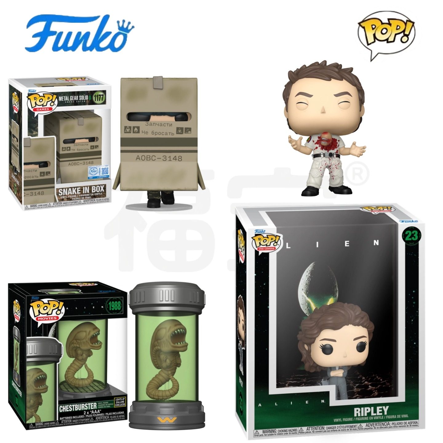 FunkoPOP异形Alien破胸体手办