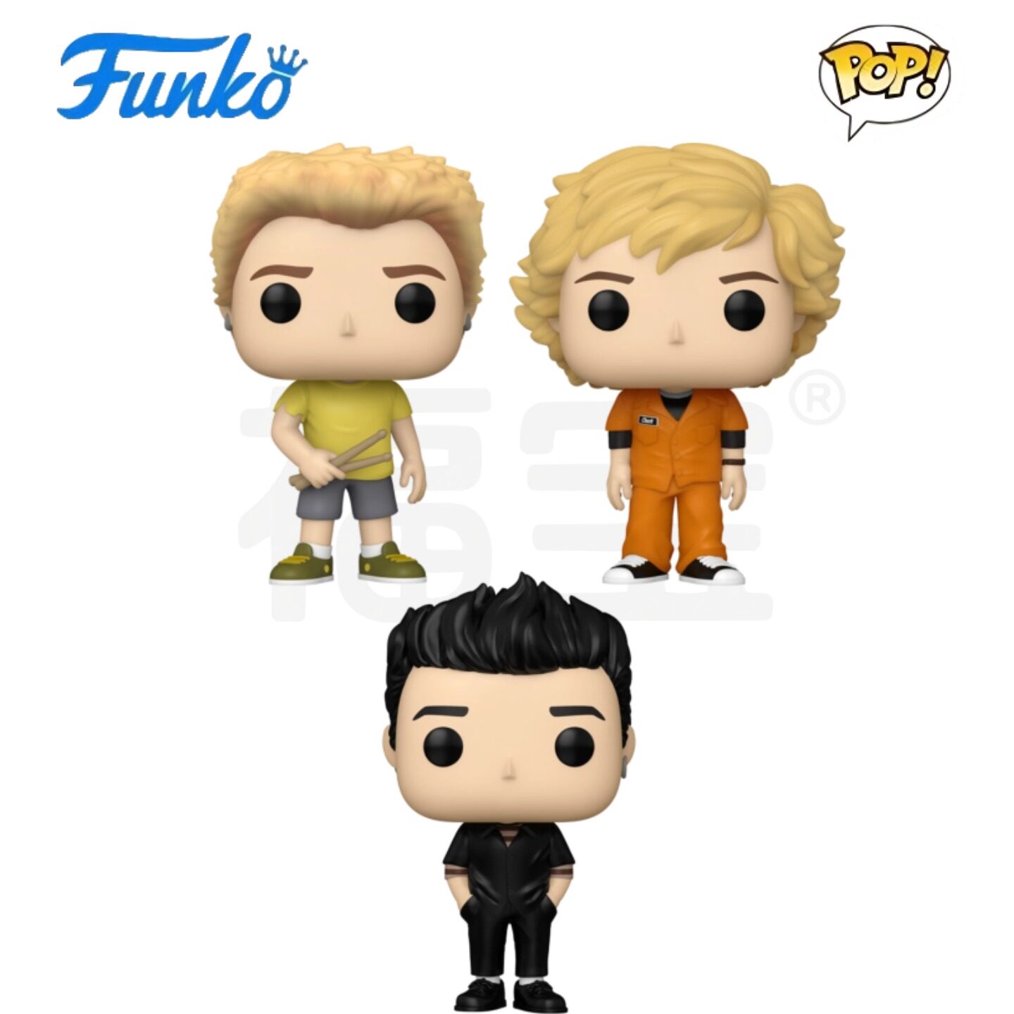Funko POP绿日乐队Green Day美国朋克周边比利 迈克 特雷公仔手办